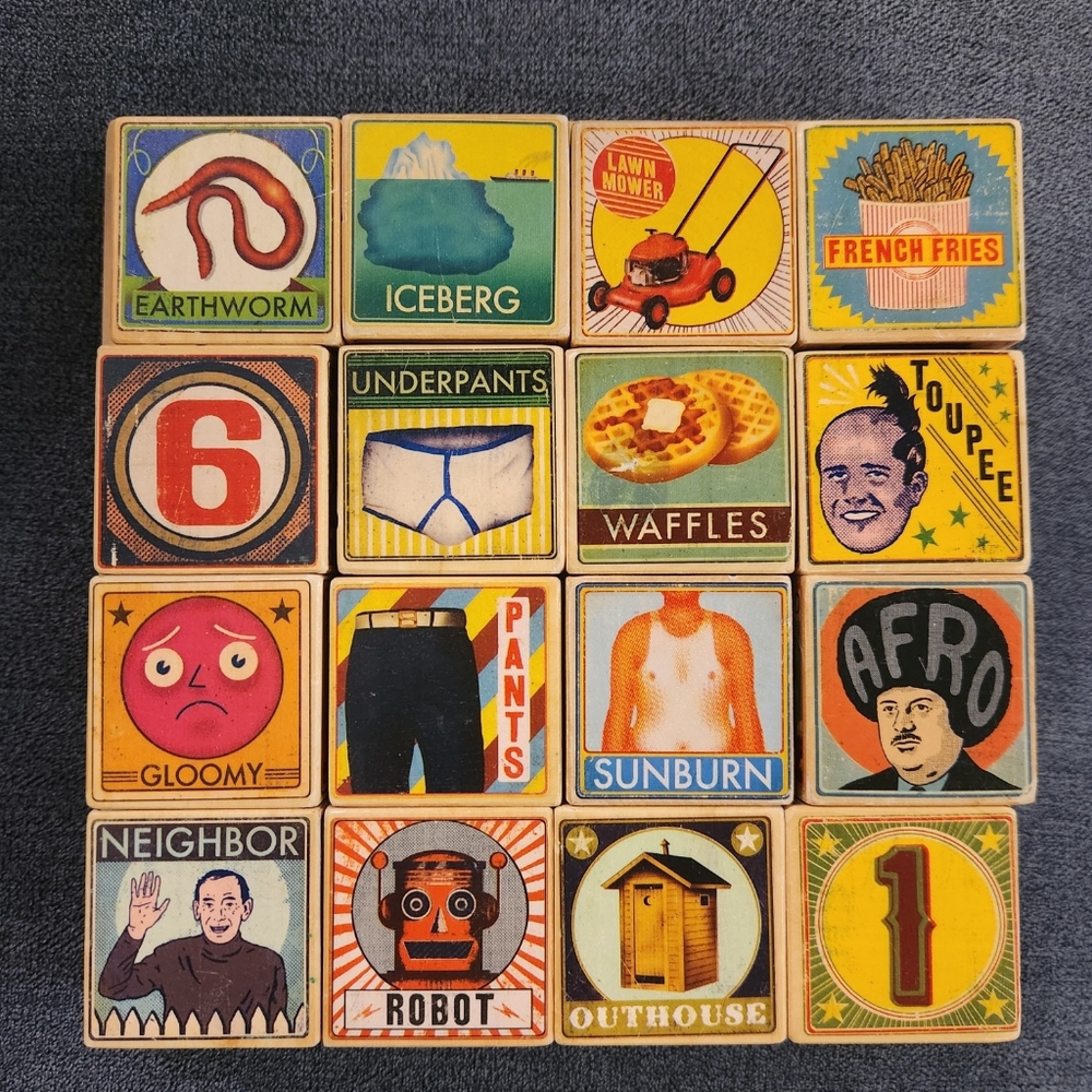 Fred And Friends XYZ Alphabet Wooden Blocks